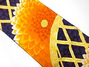 アンティーク　光悦垣に菊模様織り出し袋帯（着用可）